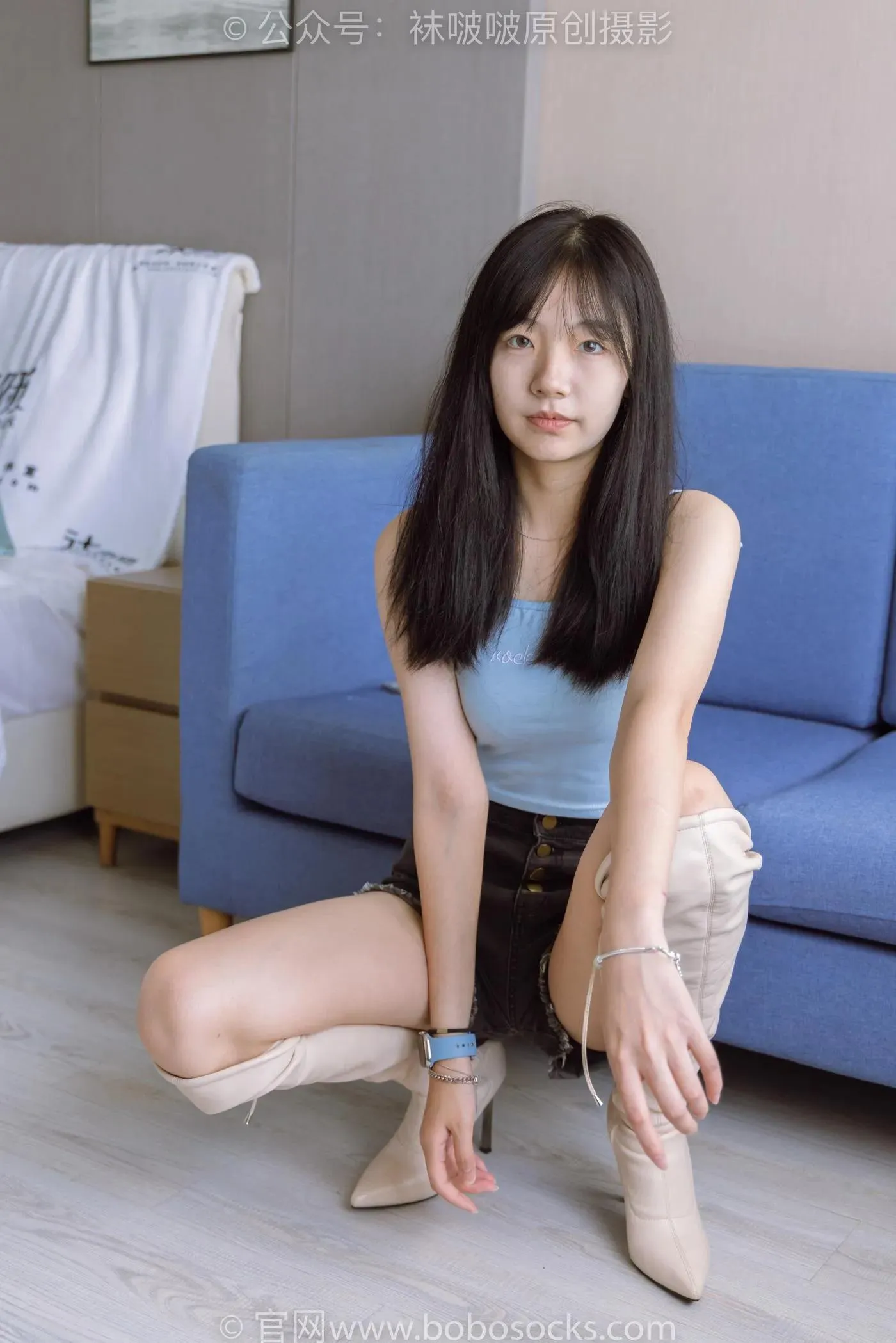 [BoBoSocks袜啵啵]NO.174 小甜豆-高跟长靴、白棉袜、裸足 [178P]插图2